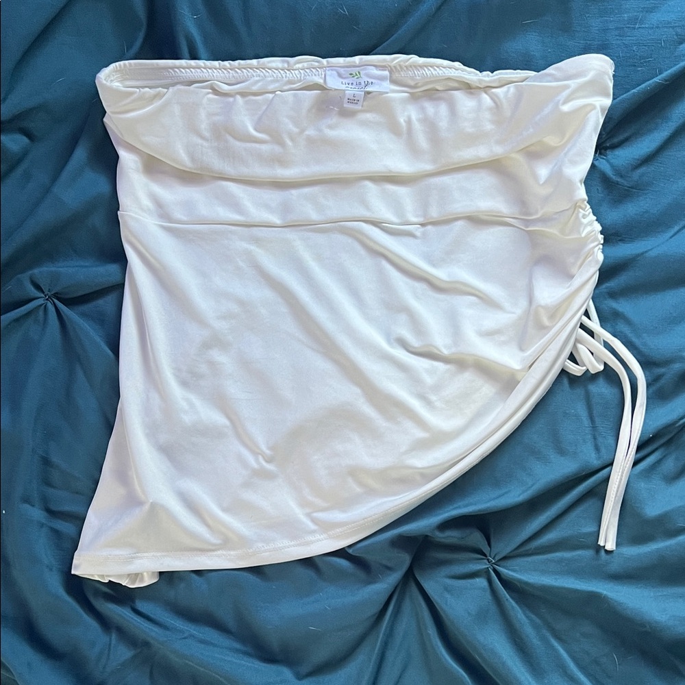White Ruched Shirt